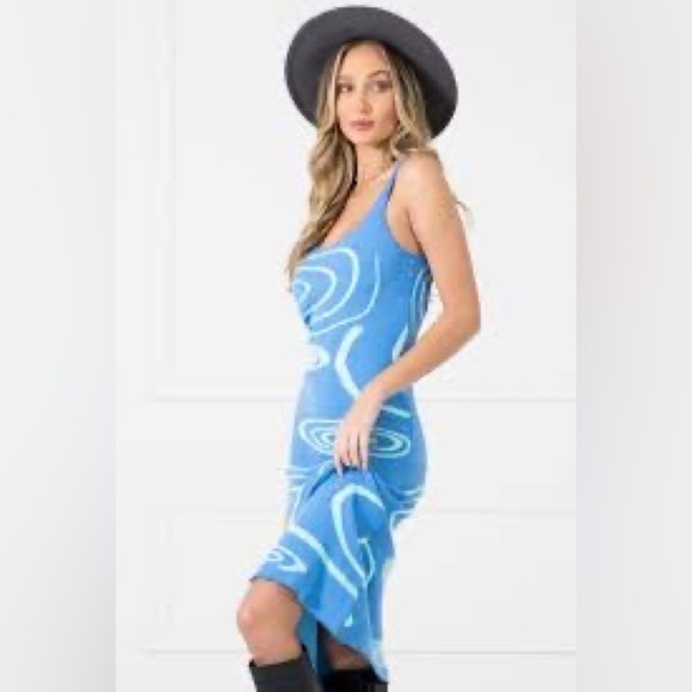 Y2K Knit Abstract Cut Out Midi Imperfect Small